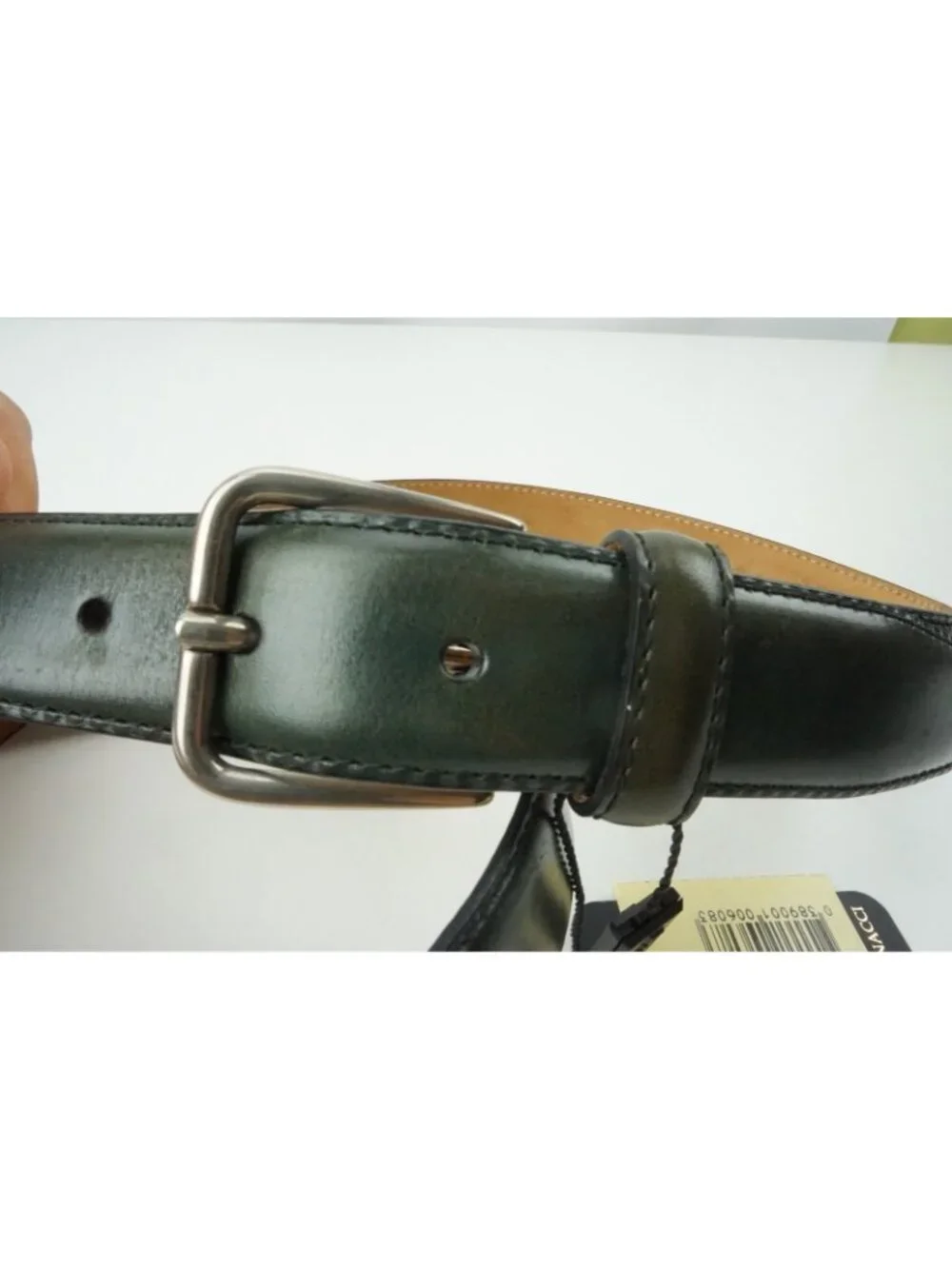 Rubinacci Green Leather Made in Italy Sz 105-120 BRAND NEW